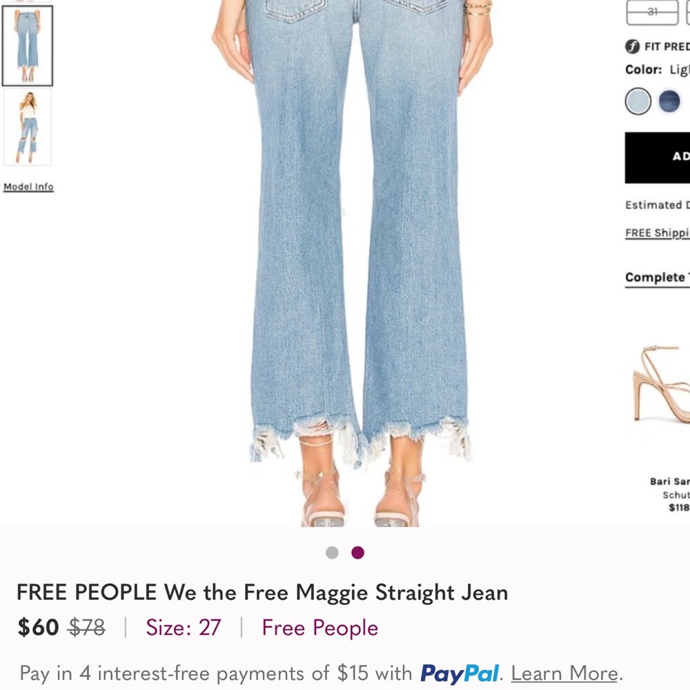 Free people we the free Maggie jeans - Picture 2 of 5